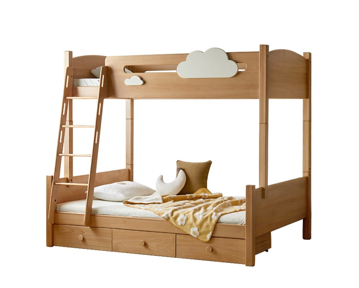 Oak solid wood Multi-functional Bunk Bed.