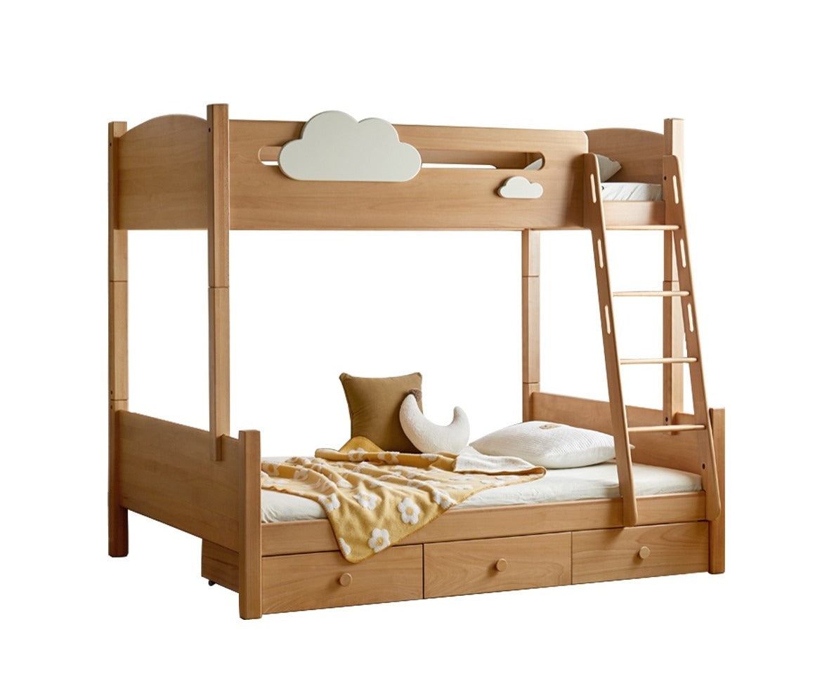 Oak solid wood Multi-functional Bunk Bed.
