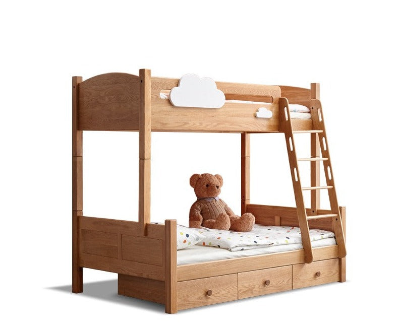 Oak solid wood Multi-functional Bunk Bed.