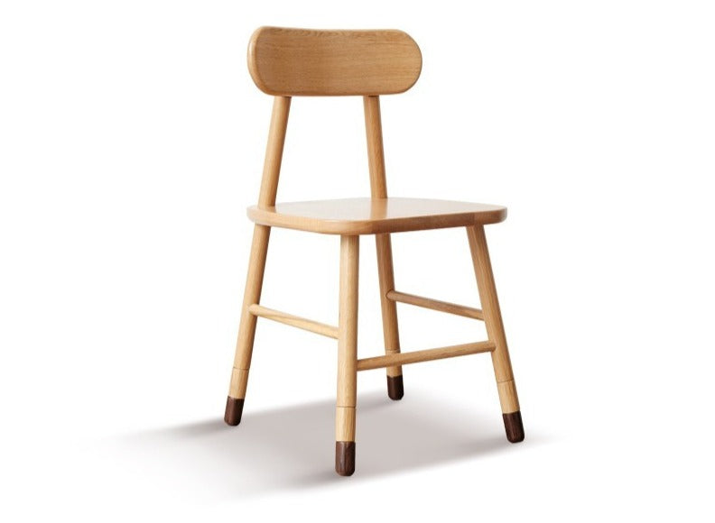 Adjustable 3 heights oak solid wood children's chair"