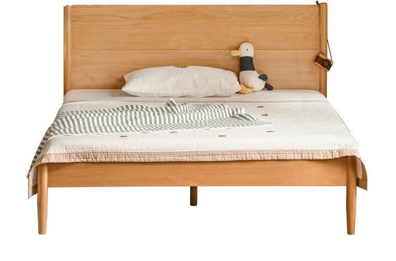 Beech solid wood Bed simple boys and girls<