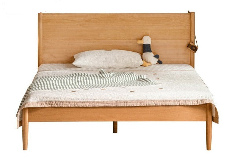 Beech solid wood Bed simple boys and girls<