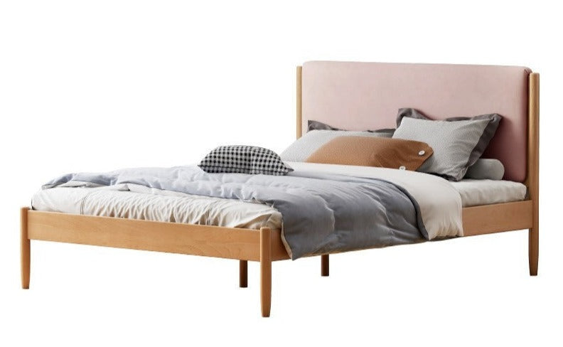 Beech solid wood Bed simple boys and girls<