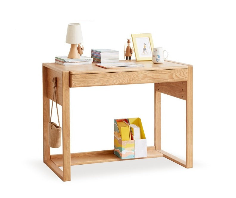 Beech Solid Wood Desk Can Be Lifted and Adjusted