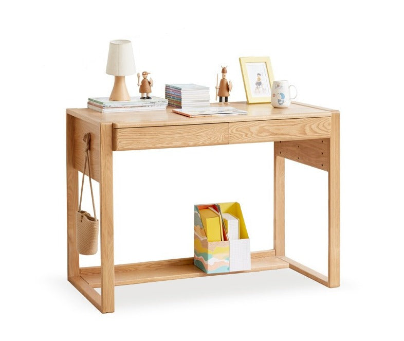 Beech Solid Wood Desk Can Be Lifted and Adjusted