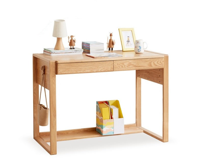 Beech Solid Wood Desk Can Be Lifted and Adjusted