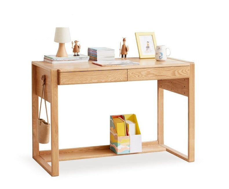 Beech Solid Wood Desk Can Be Lifted and Adjusted