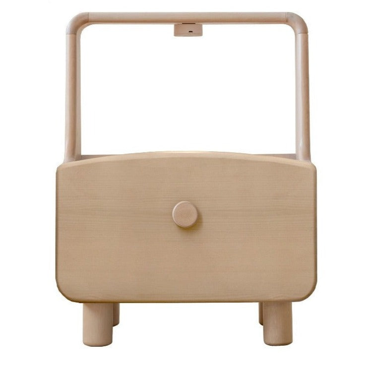 Birch, Beech Solid Wood Nightstand Built-in Night Light