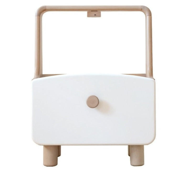 Birch, Beech Solid Wood Nightstand Built-in Night Light