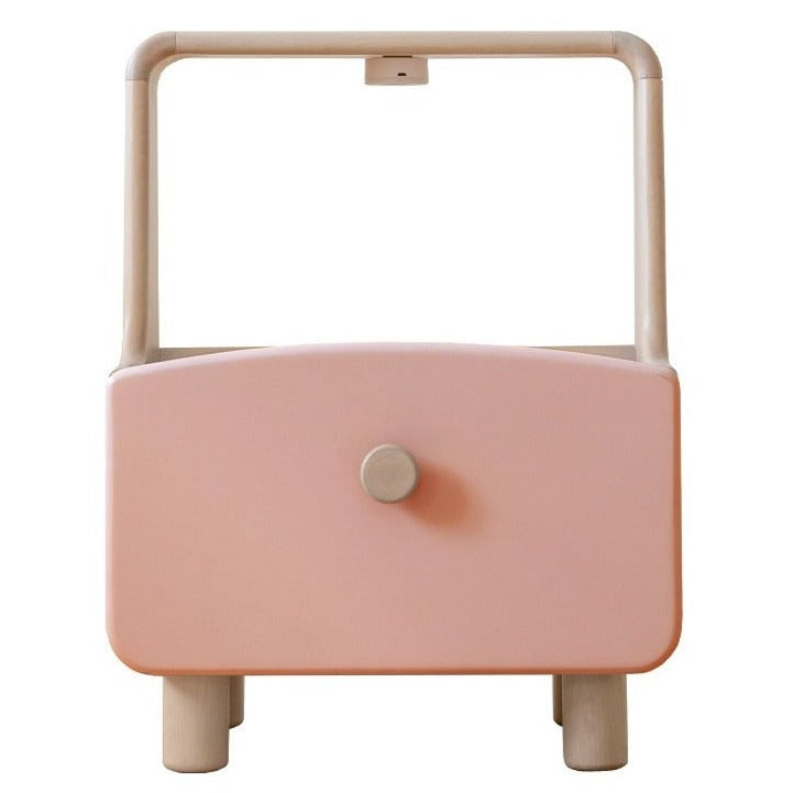Birch, Beech Solid Wood Nightstand Built-in Night Light
