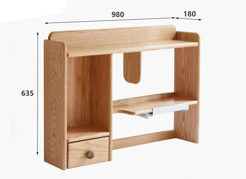 Oak, Beech Solid Wood Shelf Bookshelf