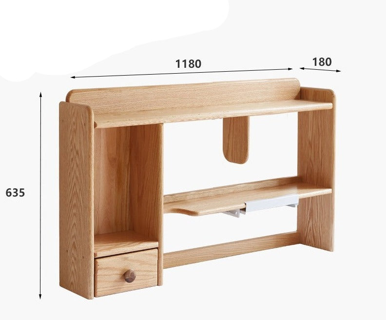 Oak, Beech Solid Wood Shelf Bookshelf