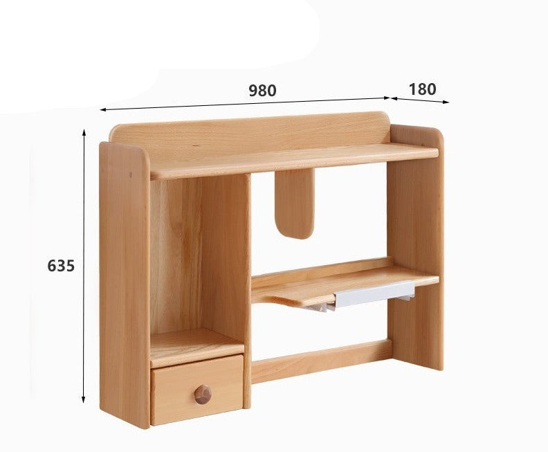 Oak, Beech Solid Wood Shelf Bookshelf