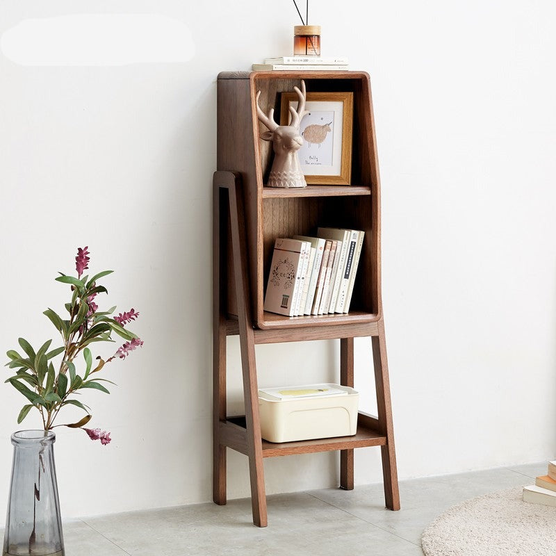 Oak Solid Wood Rack Nordic Side Cabinet.