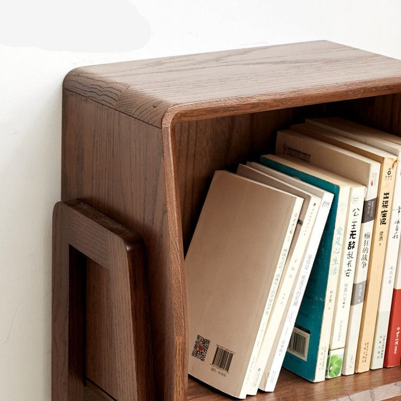 Oak Solid Wood Rack Nordic Side Cabinet.