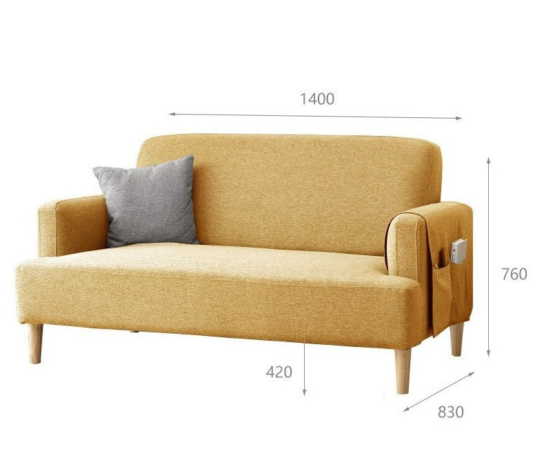 Double fabric sofa, scandinavian"