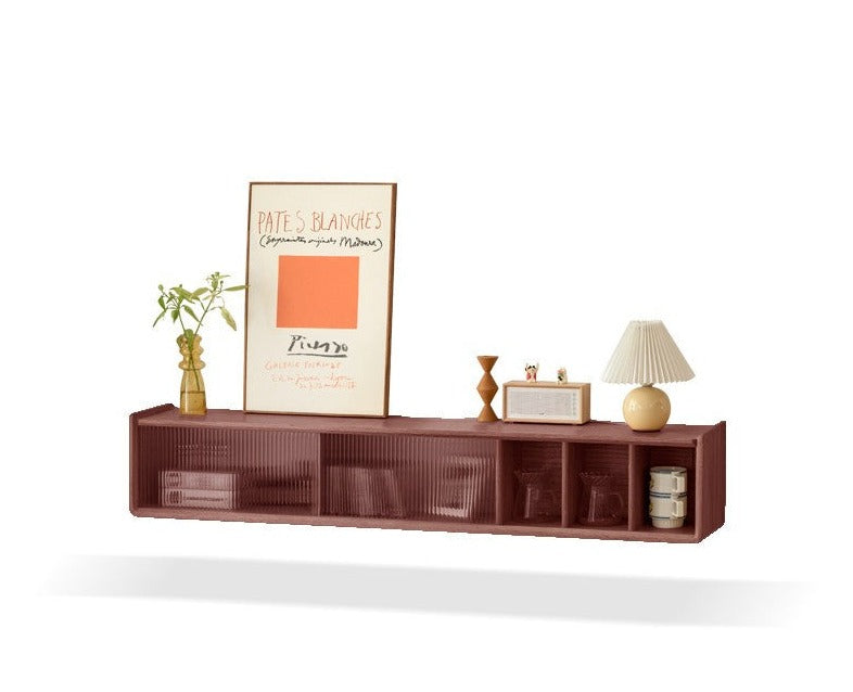 Suspension TV stand Oak solid wood slide door"+