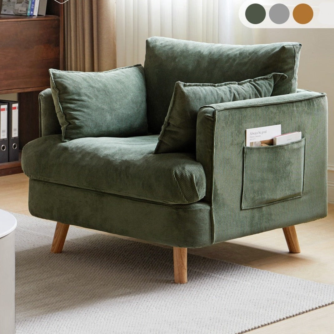 Retro Cozy Fabric Armchair)