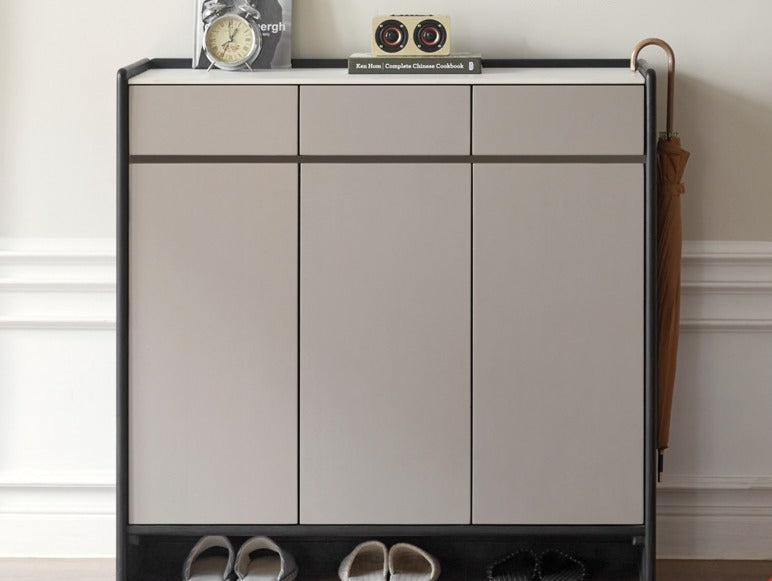 Porch cabinet, shoe cabinet slate top solid wood"+