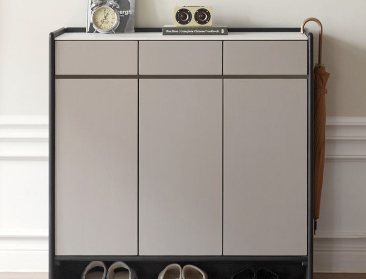 Porch cabinet, shoe cabinet slate top solid wood"+