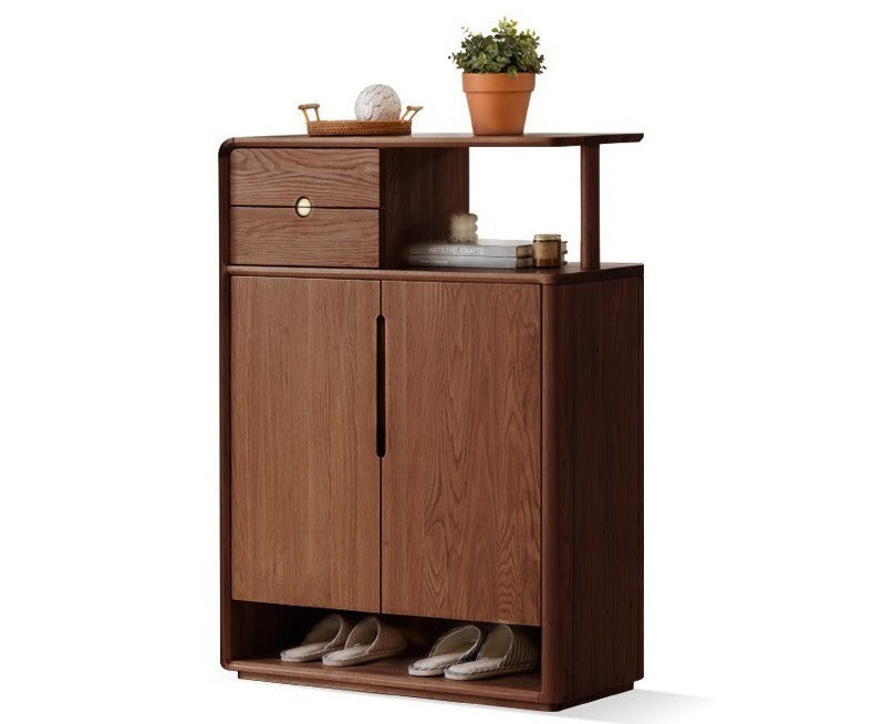 Porch partition shoe cabinet Oak solid wood"+