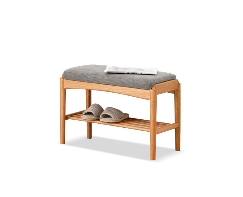 Shoe Storage Bench Cherry solid wood"