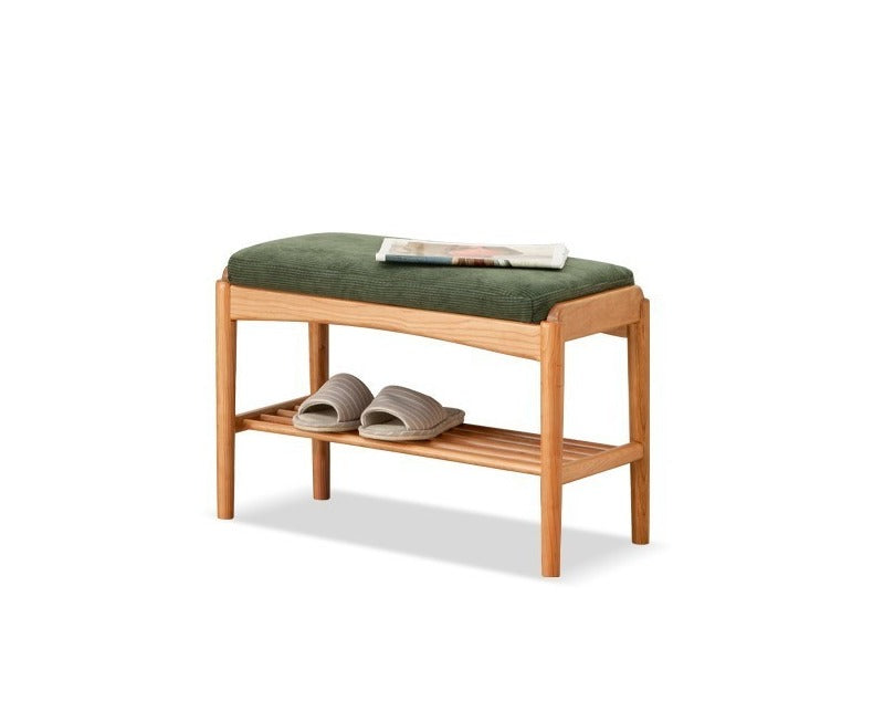 Shoe Storage Bench Cherry solid wood"