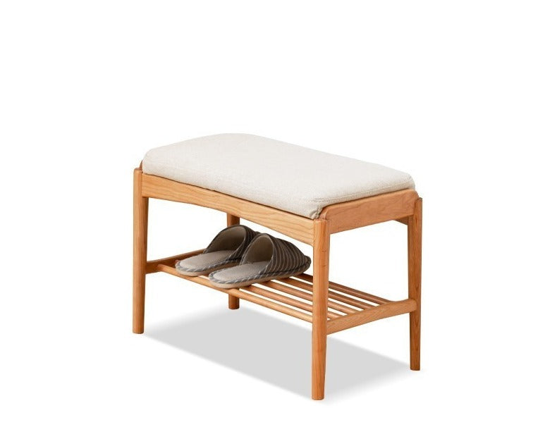 Shoe Storage Bench Cherry solid wood"