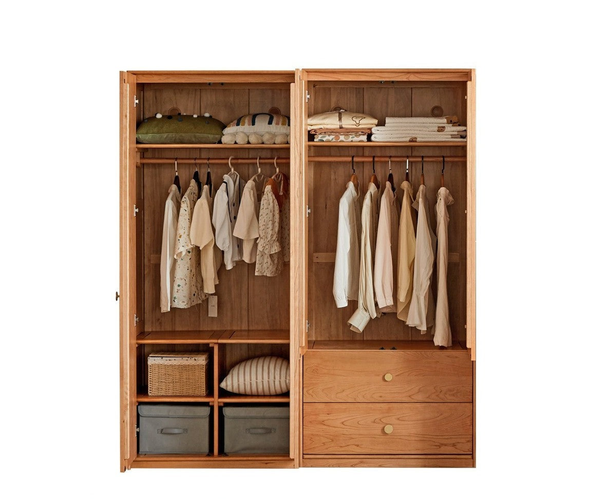 Сherry Solid Wood Exquisite Wardrobe.