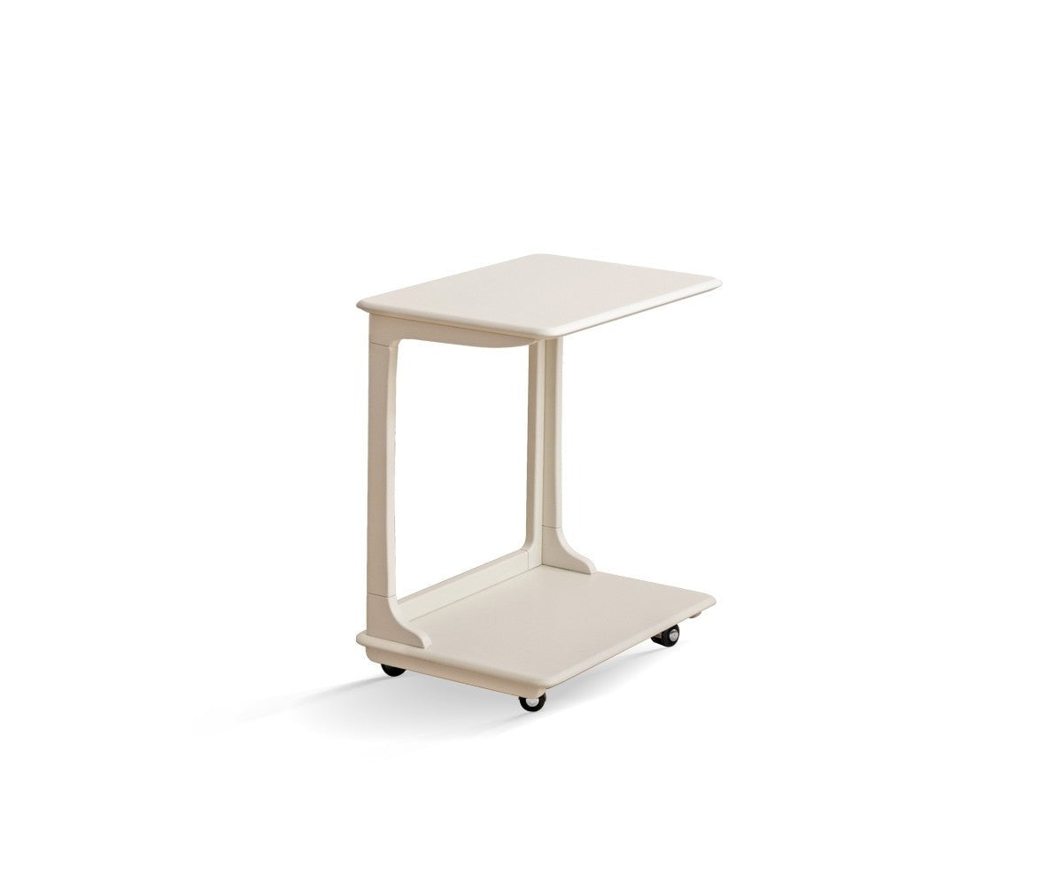 Mobile side table Birch solid wood"