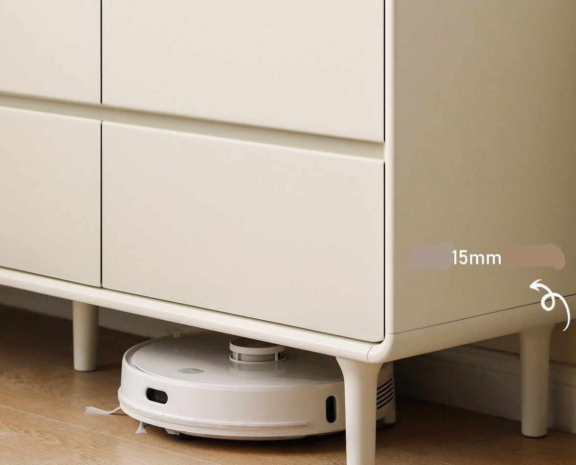 Ash Solid Wood Cream Style Chest of Drawers