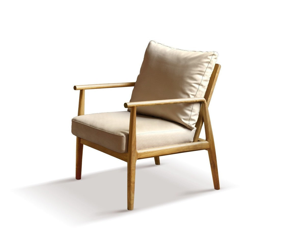 Leisure armchair & footstool Black Walnut solid wood"