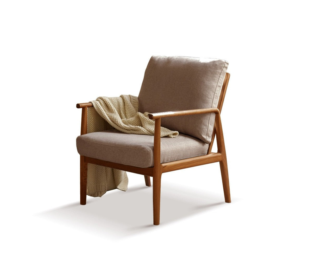 Leisure armchair & footstool Black Walnut solid wood"