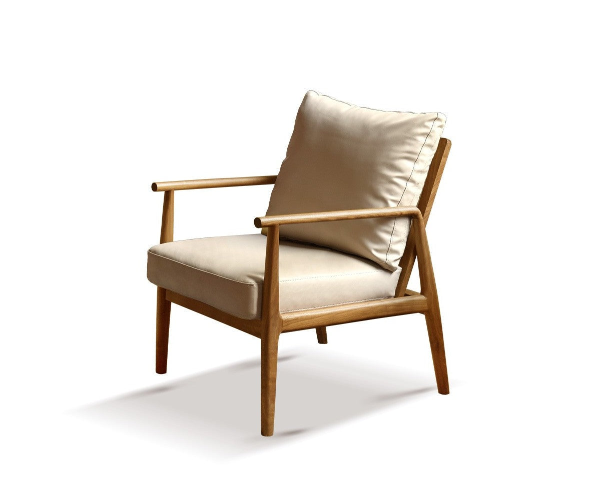 Leisure armchair & footstool Black Walnut solid wood"