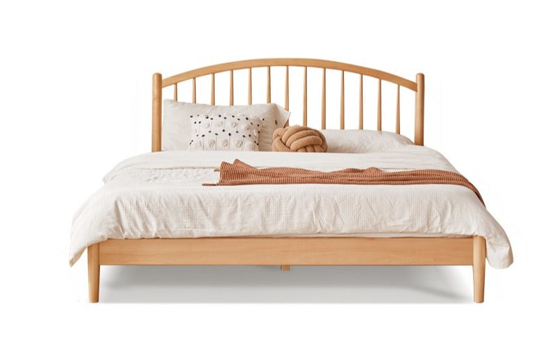 European Beech, Poplar Solid Wood Bed