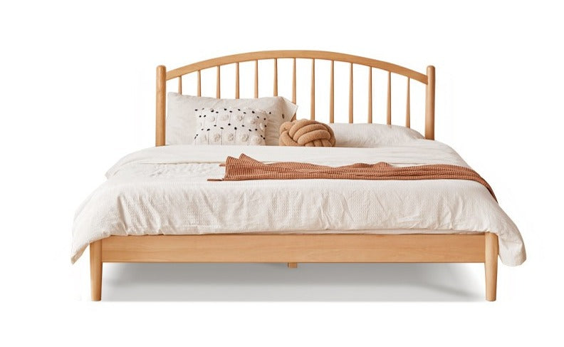 European Beech, Poplar Solid Wood Bed