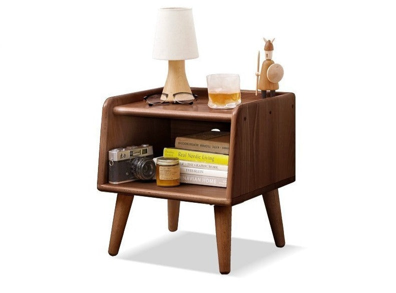 Beech solid wood Fully open nightstand