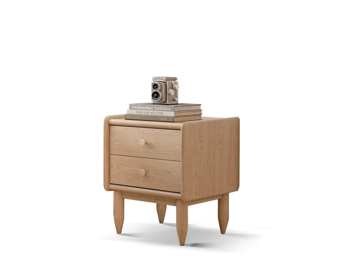 Ash, Cherry Solid Wood Nightstand.