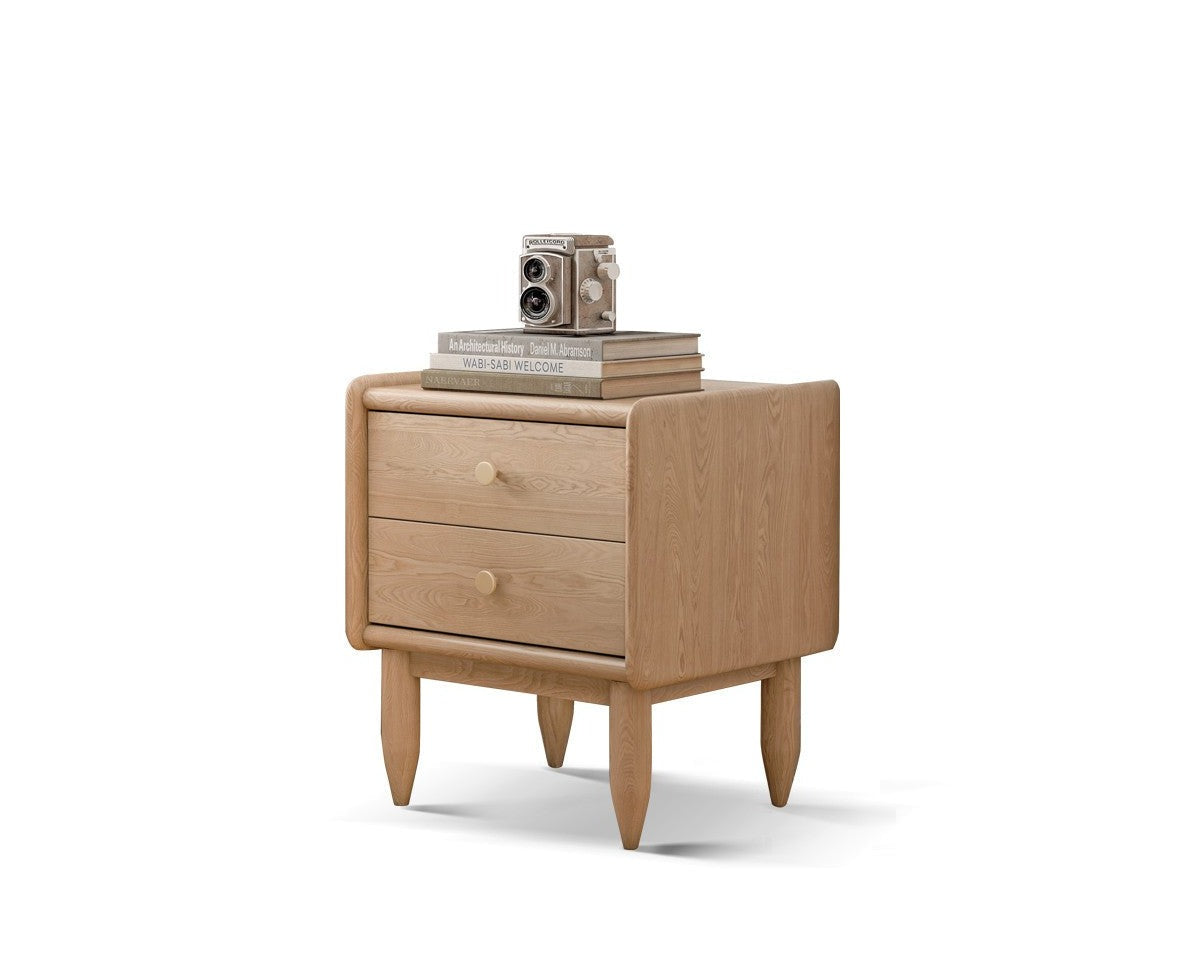 Ash, Cherry Solid Wood Nightstand.