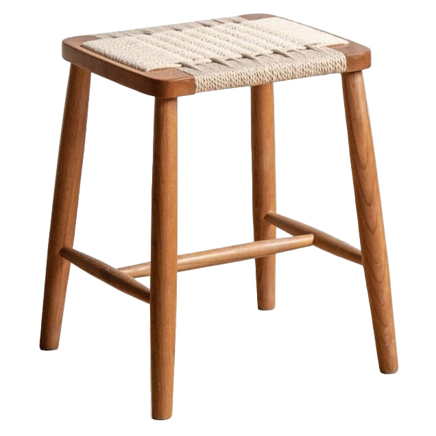 Cherry Solid Wood Rope Stool