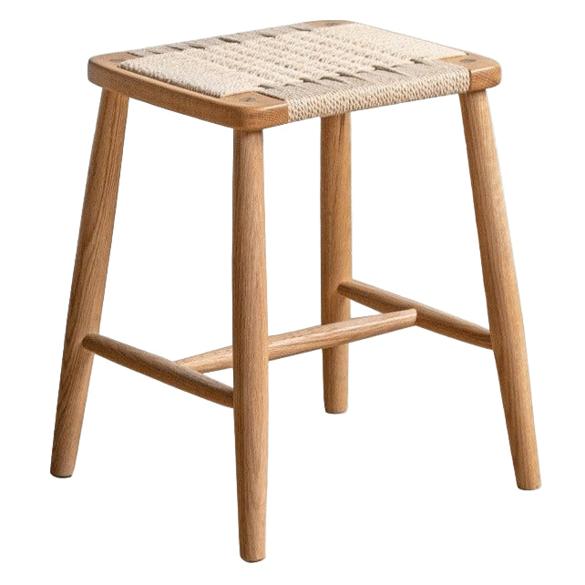 Cherry, Oak Solid Wood Rope Stool