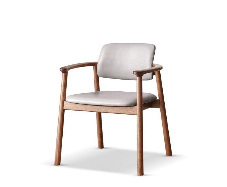 Black walnut upholstered armchair*