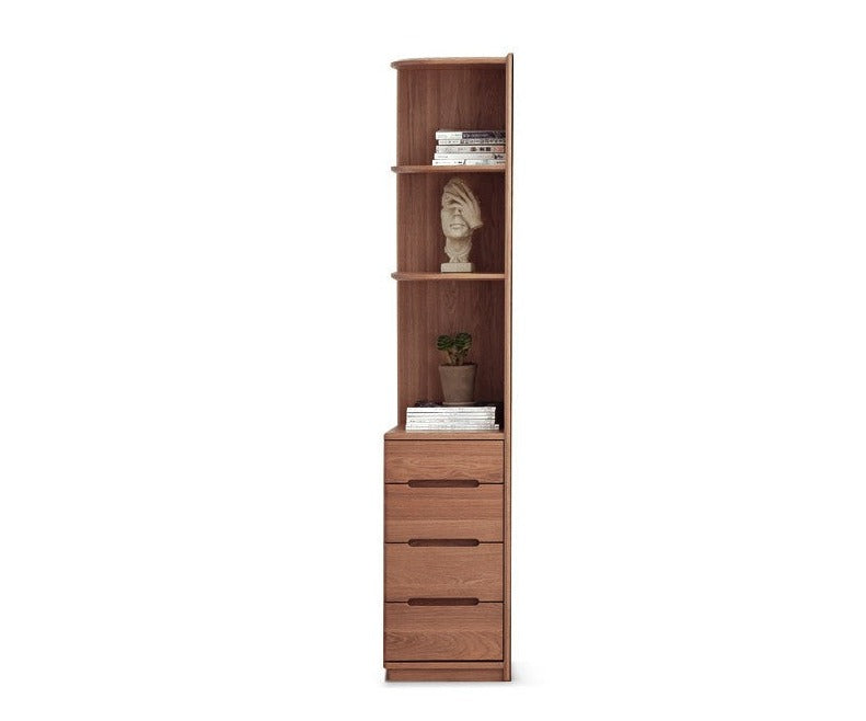 Corner cabinet floor-to-ceiling bookcase Oak solid wood"
