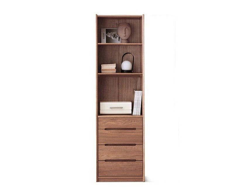 Oak Solid Wood Bookcase Free Combination Floor-to-ceiling Bookshelf