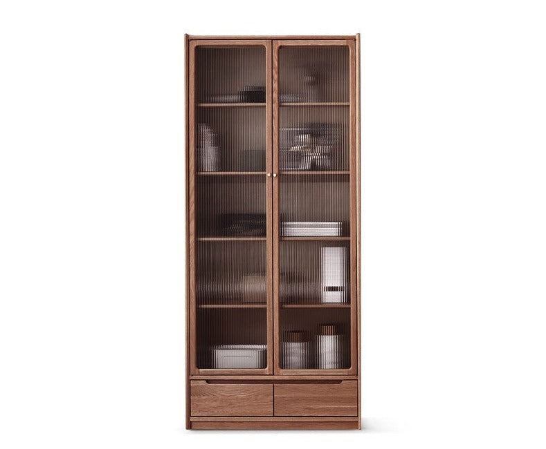 Oak Solid Wood Bookcase Free Combination Floor-to-ceiling Bookshelf