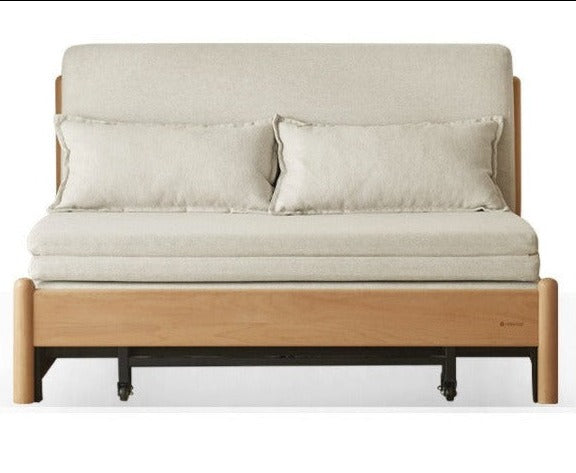 Beech Solid Wood Sofa Bed, Sleeper Sofa.