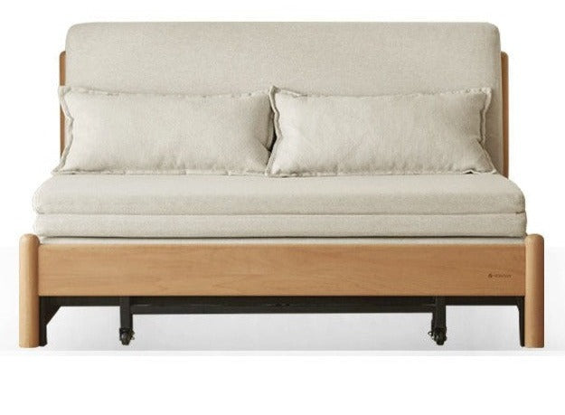 Beech Solid Wood Sofa Bed, Sleeper Sofa.