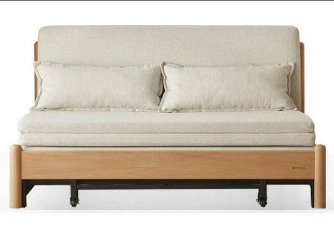 Beech Solid Wood Sofa Bed, Sleeper Sofa.