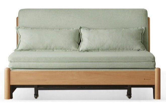 Beech Solid Wood Sofa Bed, Sleeper Sofa.