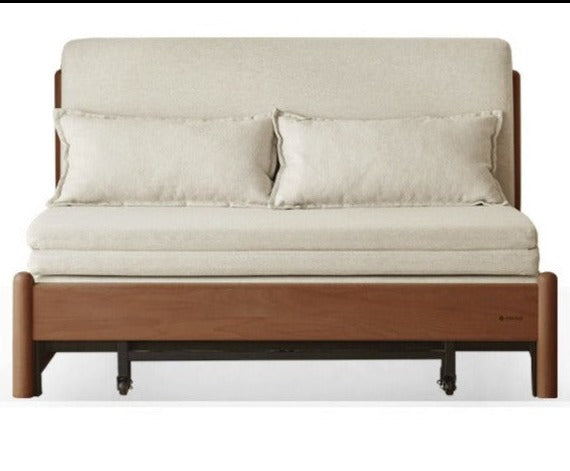 Beech Solid Wood Sofa Bed, Sleeper Sofa.